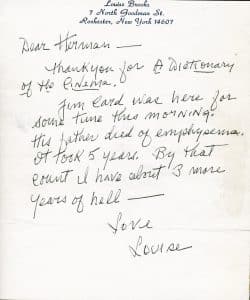 Letter from Louise Brooks to Herman