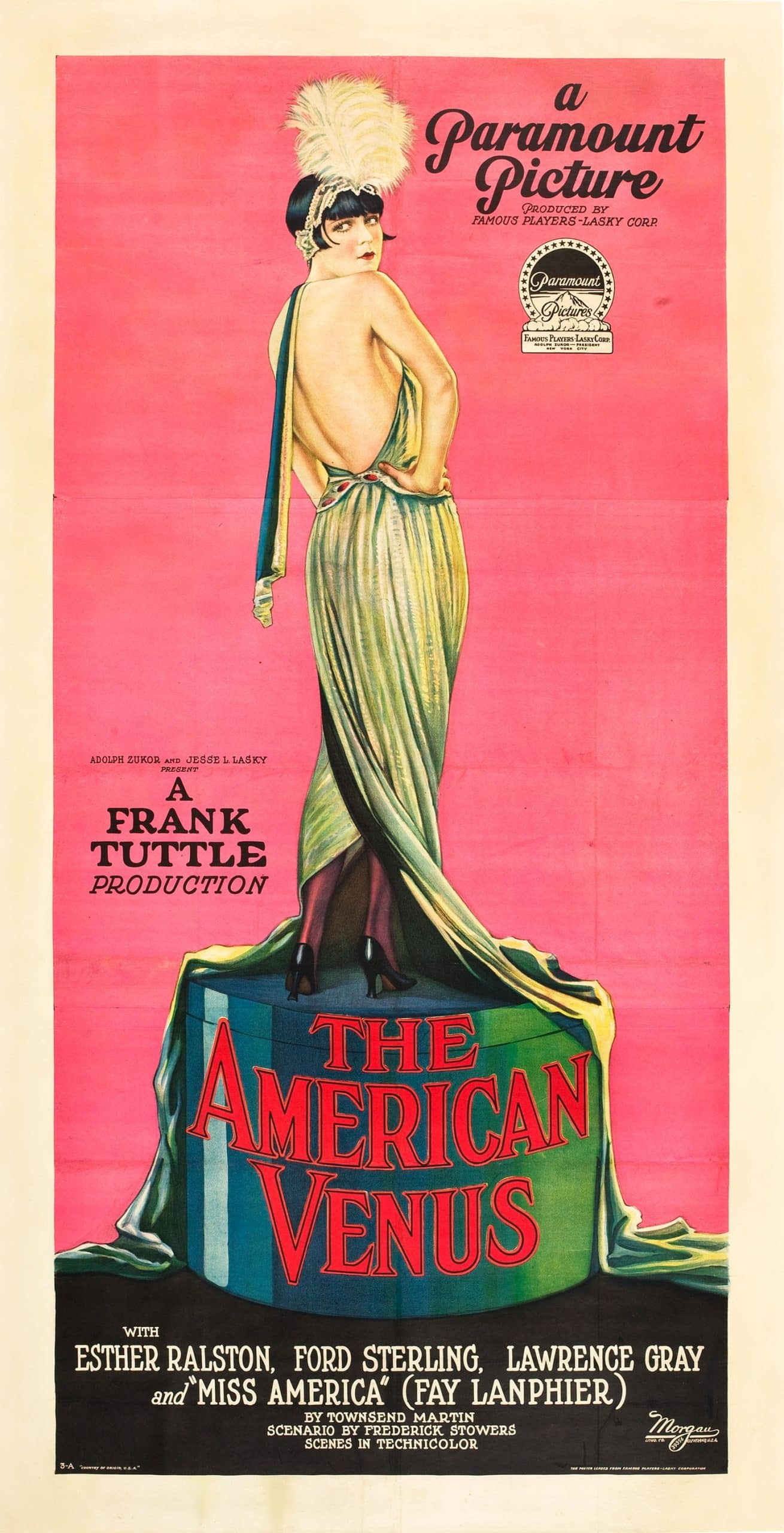 1926 The American Venus Louise Brooks Three Sheet Poster