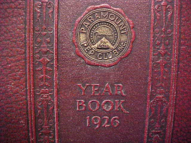 1926 Paramount Pep Club Year Book c