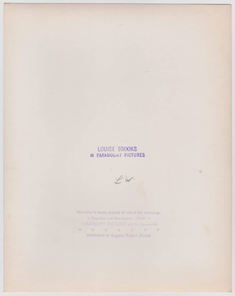1927 Louise Brooks by Eugene Robert Richee Fashion Publicity Still b