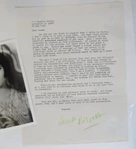 1965 Letter from Louise Brooks to Frank