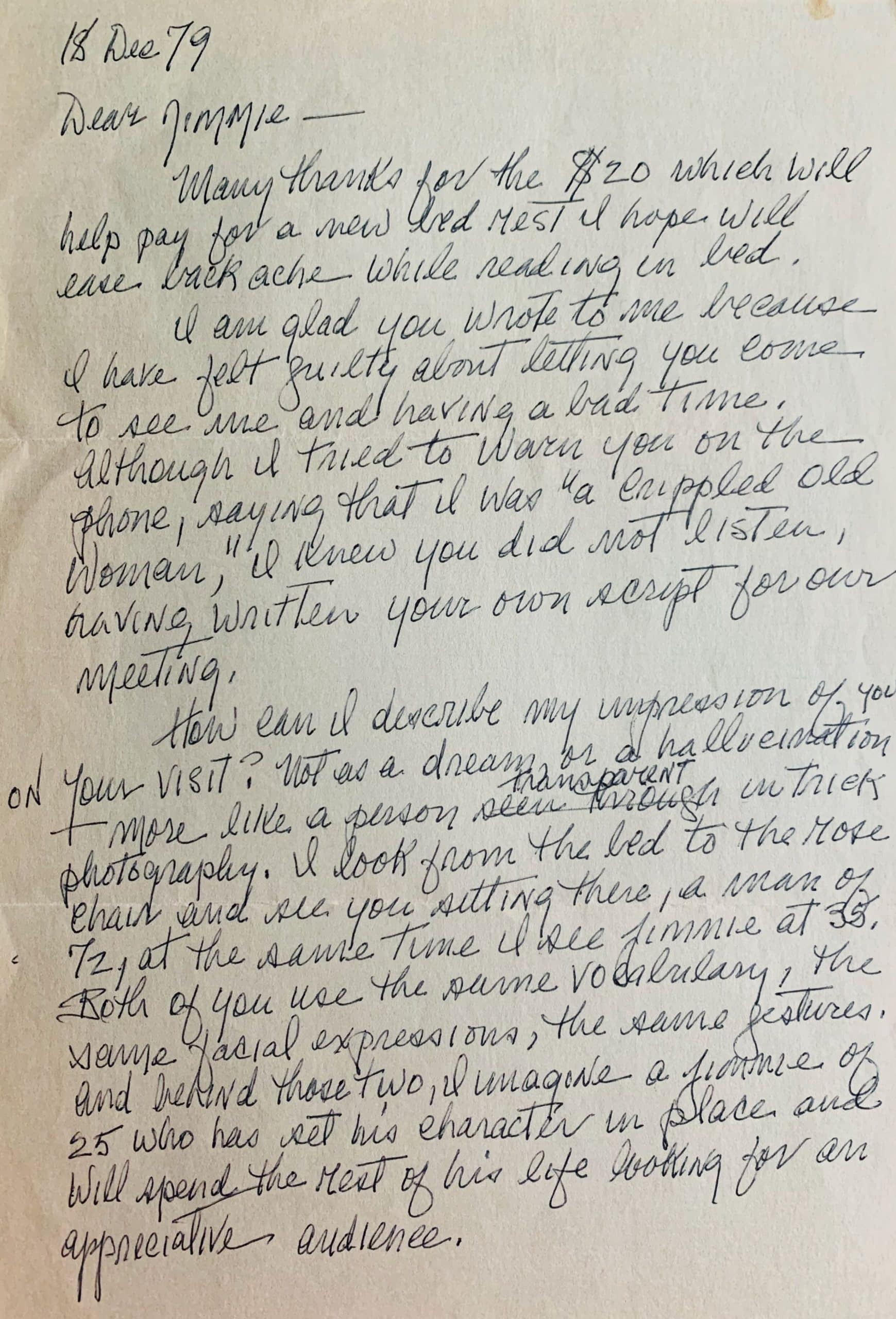 1979 Letter from Louise Brooks to James Mulcahy 02